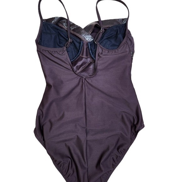 Miraclesuit underwire swimsuit dark Brown Sz 4 - 6 - Picture 5 of 6